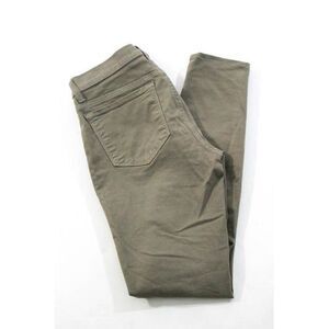 JBRAND Dark Beige Cotton Flat Front Skinny Legged Pants Sz 28